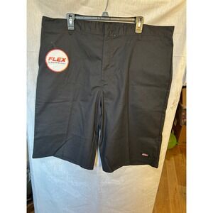 Dickies Flex Work Shorts Black Relaxed Fit Straight Leg Men's Size 42
